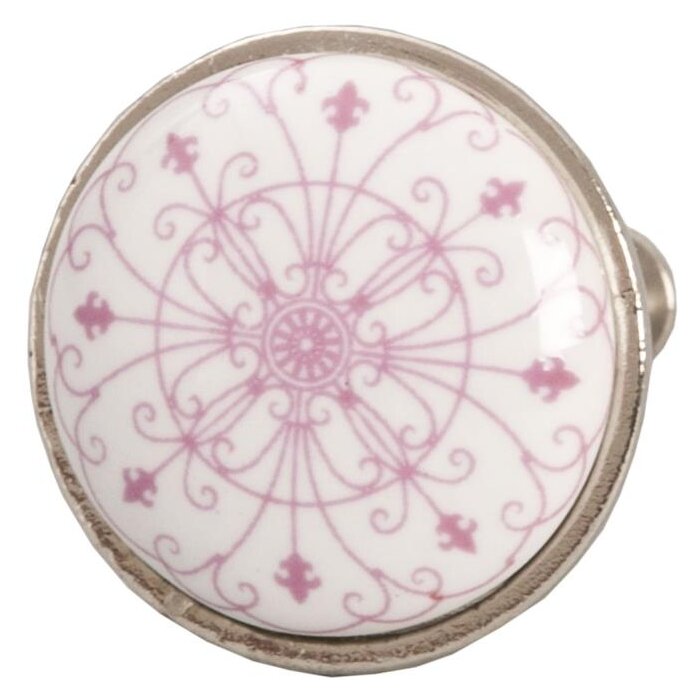 Узор розовый белый (61879)