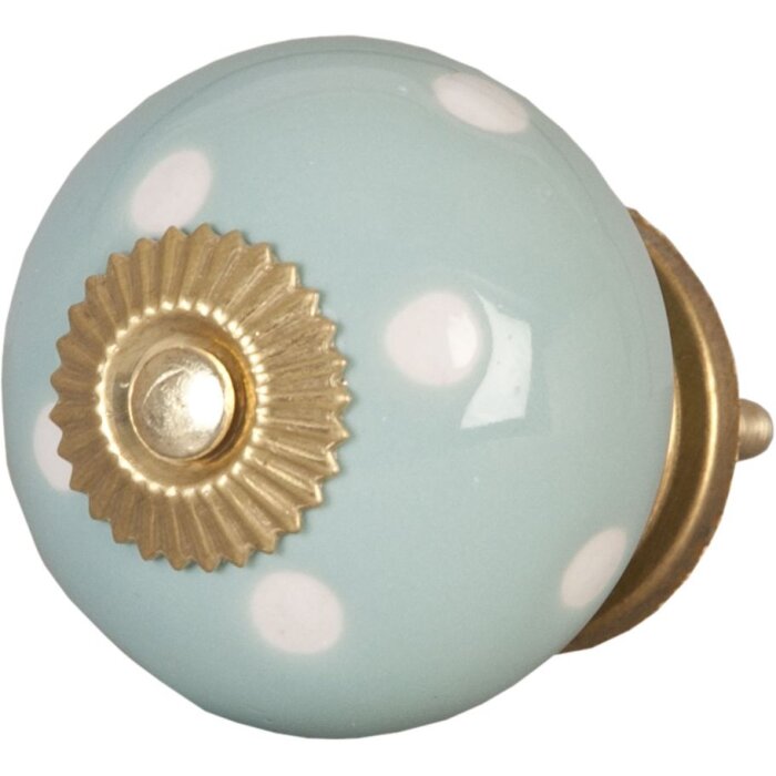 Точки светло-голубые белые (62324)