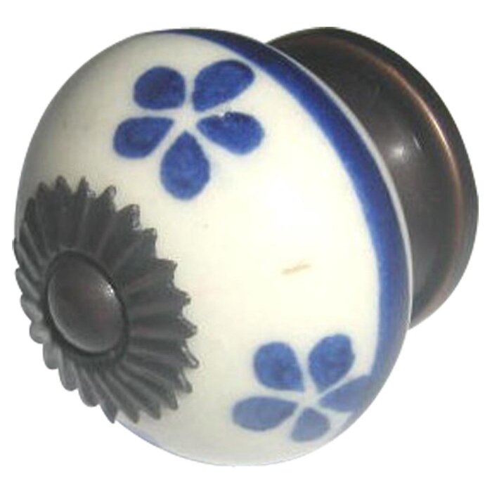 Цветок бело-синий (60299)