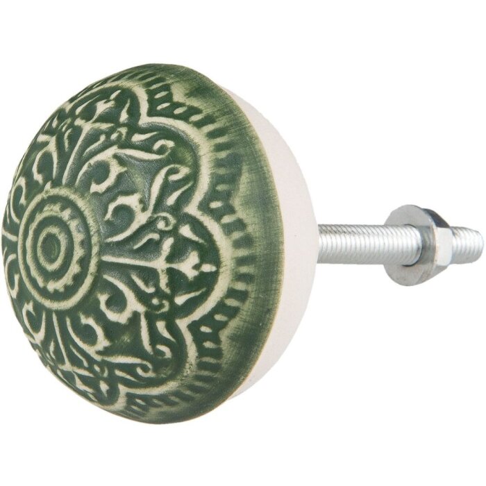 Декор зеленый белый (63873)