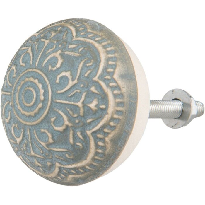 Декор синий старый белый (63876)